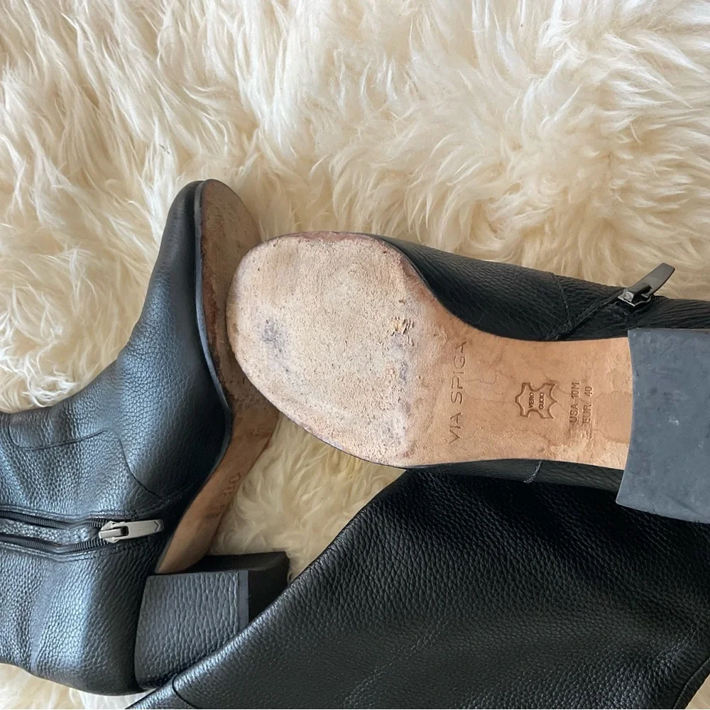 Via Spiga over the knee boots leather black boot - Picture 10 of 13